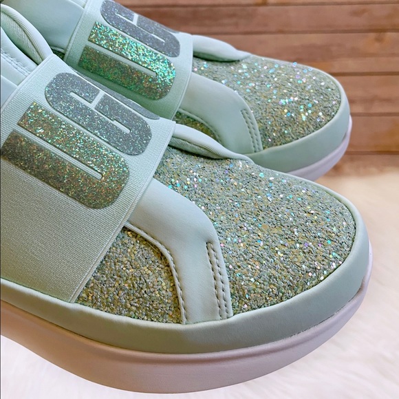 UGG Neutra Chunky Glitter Mint Glitter Sneakers - Picture 5 of 9